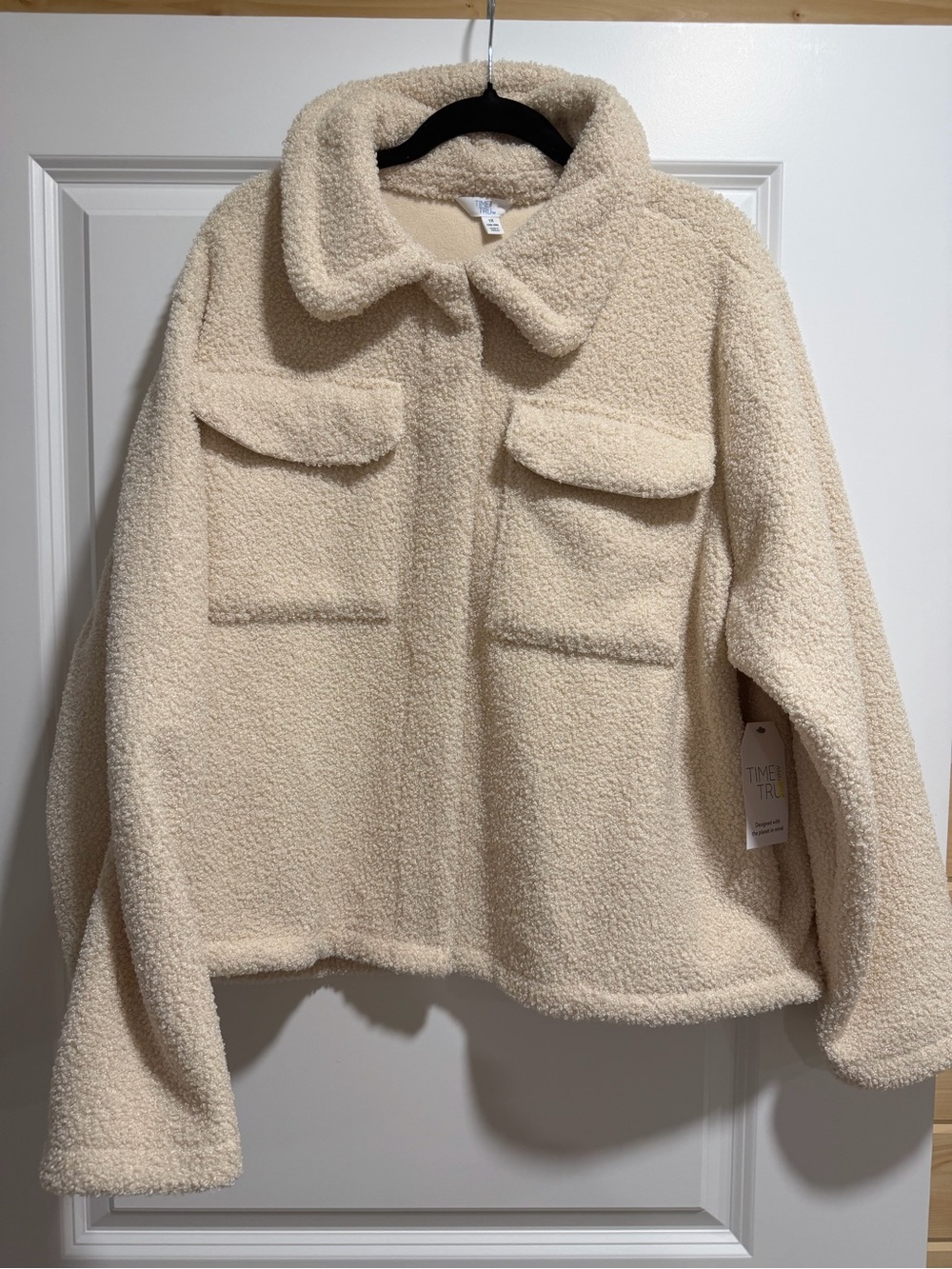 Time and Tru Cream Sherpa Jacket